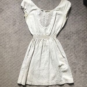 MANGO dress linen in beige